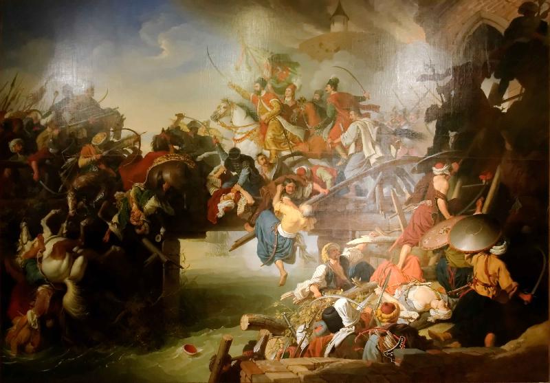 Johann Peter Krafft Zrinyis Charge from the Fortress of Szigetvar oil painting image